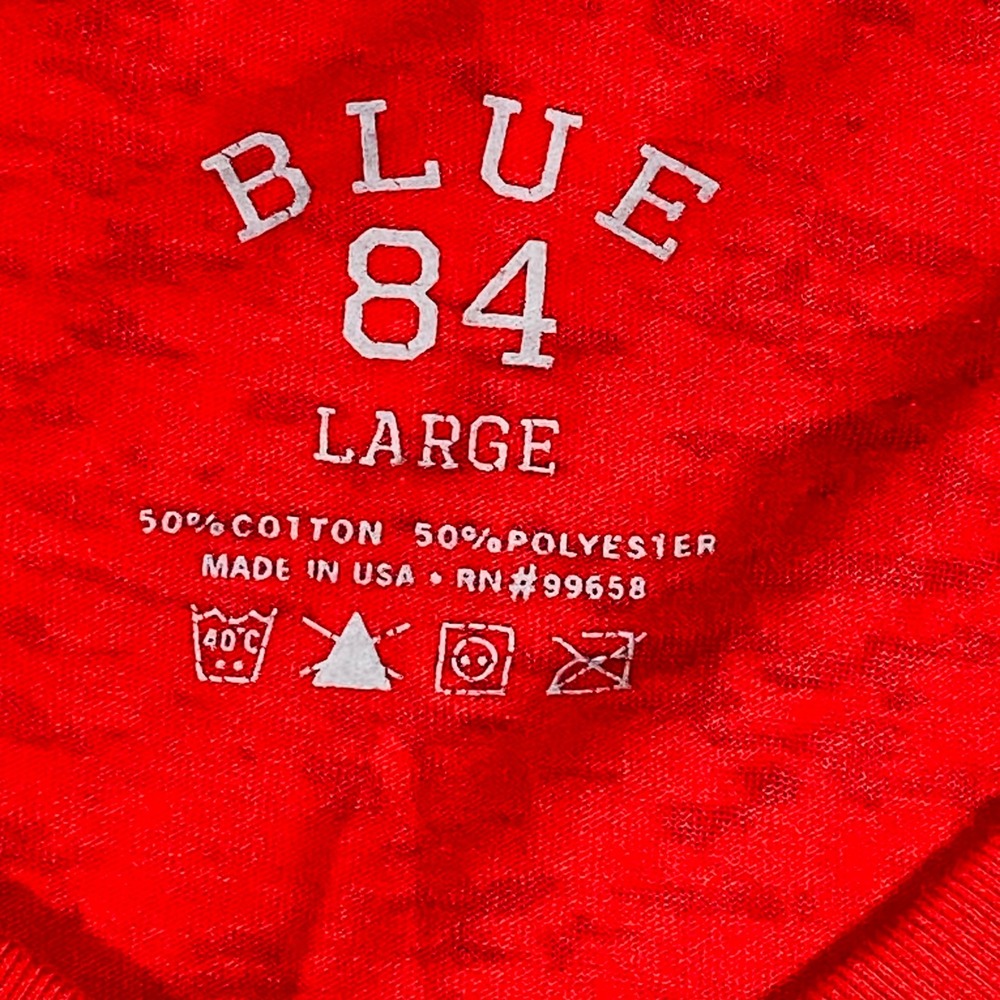 Blue 84 Wisconsin Badgers T-Shirt Women Large Red Burnout V-Neck Jersey Style - Picture 3 of 12